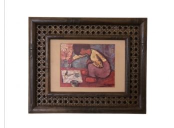 Small Print Of Child In Cane Back Frame