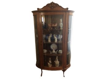 Antique Bow Front China Closet/PICKUP IN MAHWAH NJ/contents Not Included