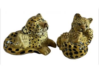 Portugal Handpainted  Tiger Cub Bookends