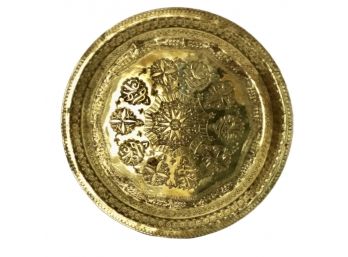 Heavy Round Brass Decorative Plate