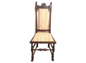 Gothic Chair With Cane Seat