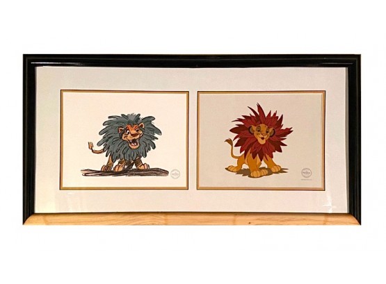 Limited Edition Disney's Lion King Screen-Printed Recreations Of Original Artwork: Sericel And Serigraph