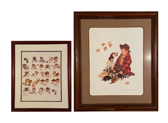 Pair Of Norman Rockwell Framed Prints