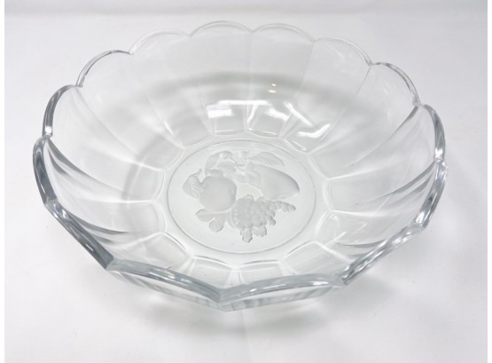 Scalloped Crystal Serving Bowl
