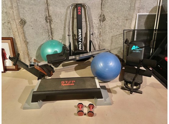 Complete Home Gym Fitness Equipment With Nordic Rowing Machine And More
