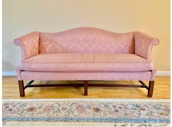 19th Century Inspired Upholstered Sofa With Single Bottom Cushion