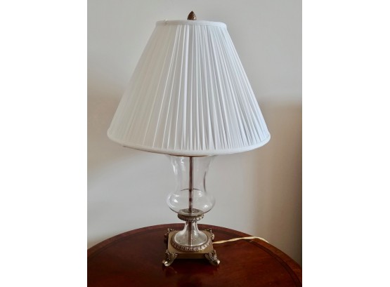Ethan Allen Brass & Glass Table Lamp