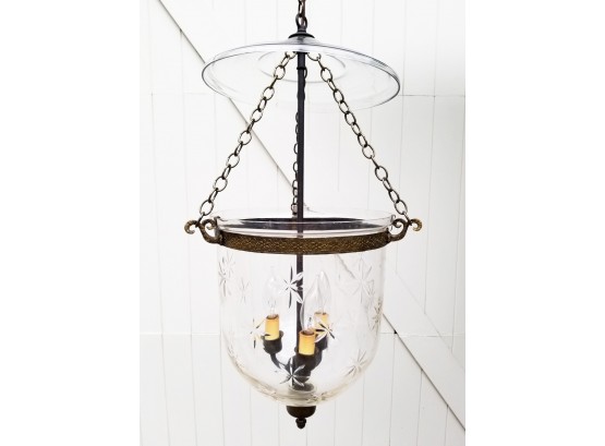 Ornate Antique Style Clear Glass Ceiling Lamp (1)