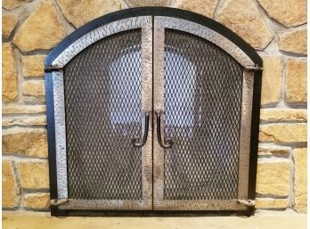 Fireplace Doors Mesh Over Screen - You Remove!