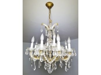 Vintage 1960's Crystal And Lucite Chandelier - You Remove!