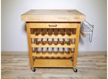 Ruffino Hardwood Prep Station Butcher Block/Kitchen Cart