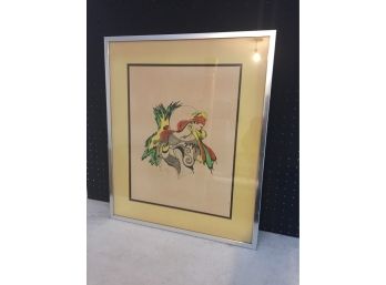 Double Matted And Colored Lithograph Signed And Numbered In Pencil By The Artist Suzanne SCALI