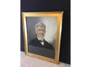Original Hand Drawn Pastel 1800s With Original Frame Very Well Done