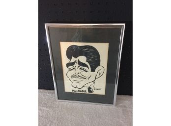 Portrait Of Clark Gable Done By Well Listed Artist(Semagin) Signed And Dated Lower Right