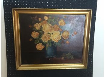 Vintage Oil On Canvas By Irwin Hodes 1940