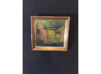 Impressionistic Oil On Board Signed Lower Right Corner And Dated Also On The Back With The Description Of The