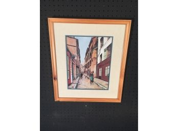 Maurice Utrillo 1926 Signed The Lower Left Double Matted In Nice Frame Well List Of Artist
