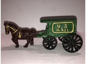 Antique Bank Horse And Wagon