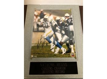 Natrone Means Autographed Photo