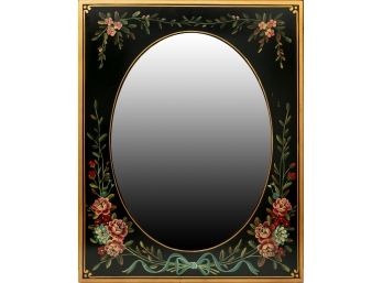 Really Pretty Accent Oriental Hand Painted Floral Mirror
