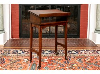 Wood Podium/Lectern With Book Rest On Castors