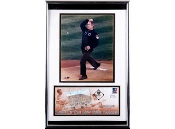 Photo Of President Bush & Print Of Home Of The New York Yankees