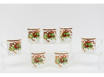 Set Of Seven Tiffany & Co. Holiday Christmas Mugs
