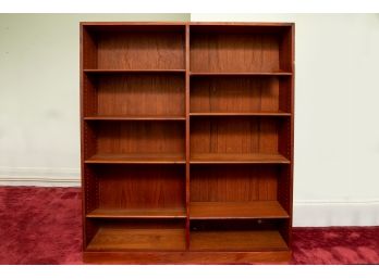 Wooden Book Case With Ten Adjustable Shelves