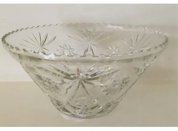 Large Pressed Glass Punch Bowl