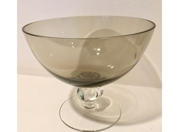 Modern Smoke Glass 5' Pedestal Bowl.