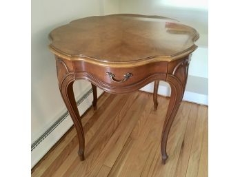 Vintage 20'  Round Fruitwood Side Table