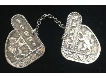 Sterling Silver Judaica Talis Clips / Sweater Clips B