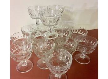 Vintage Set Of 15 Glass Sherbet Cups