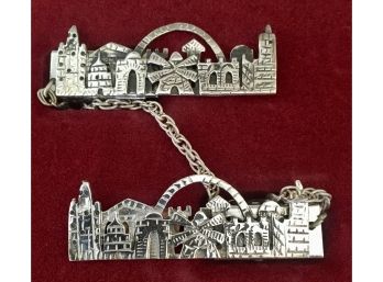 Sterling Silver Judaica Talis Clips / Sweater Clips A