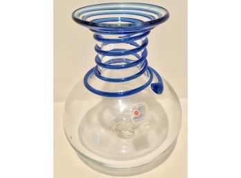 Modern Blenko Glass Vase W/ Label