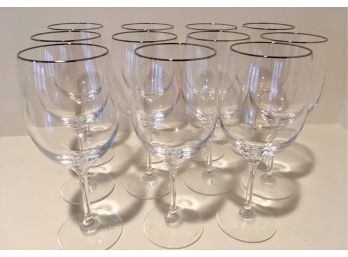 11 Lenox Crystal Wine / Water Goblets