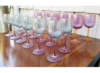 Colorati Glass Stemware – Color Me Beautiful And Table Too, 23 Pieces