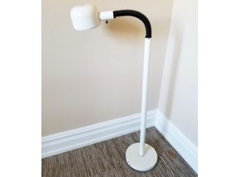 White Metal Adjustable Floor Lamp
