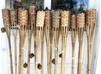Set Of 20 Bamboo Tiki Torches