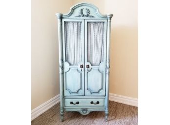 Vintage Custom Made Painted Armoire In French Country Style By Louis Mittman