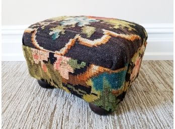 Patrick Charles Ltd Sustainable Carpet Remnants Wrapped Small Foot Stool/Ottoman