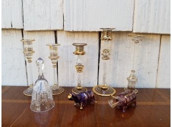 Glass Candlesticks And More