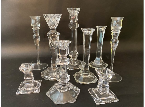 Waterford & Other Crystal Candlesticks