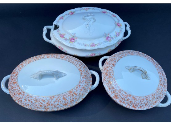 Antique Limoge Covered Serving Dishes & More