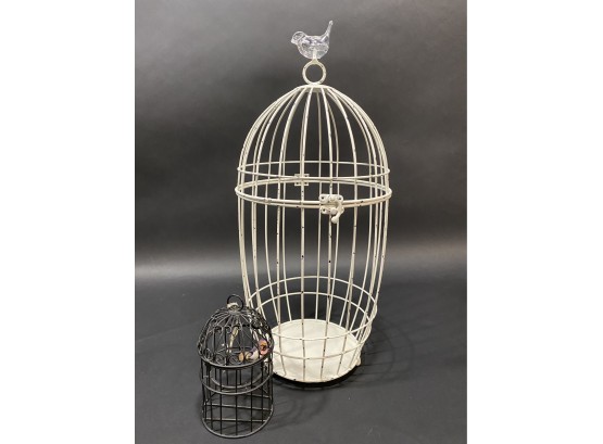 A Charming Pair Of Decorative Bird Cages