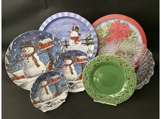 Assorted Holiday Plates & Platters