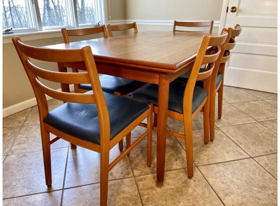 Swedish Made Dining Table And Six Chairs
