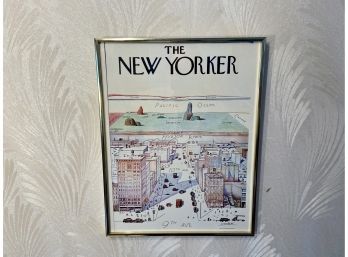 Print By Steinberg 'A New Yorkers View Of The World'