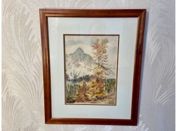 Watercolor By Marben - Forest And Mountains