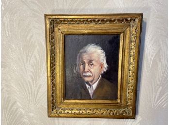 Oil On Canvas Portrait Of Albert Einstein
